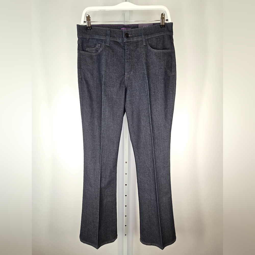 NYDJ Modern Flare Stretch Jeans High Rise Dark Wash Trouser Style Size 10 NWT